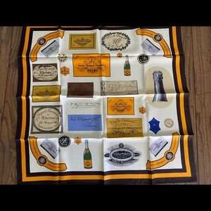 Veuve Clicquot Ponsardin Silk Scarf NEW